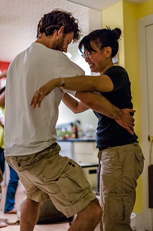 Salsa night at the Professor's house