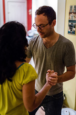 Salsa night at the Professor's house