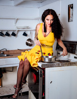 Pastel with housework