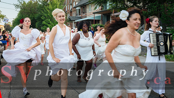 Porch View Dance with the Wedding Brigade