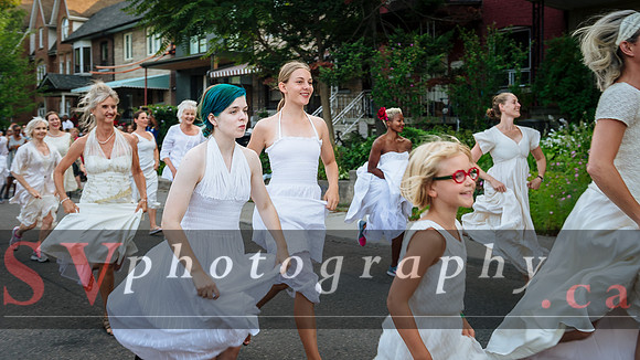 Porch View Dance with the Wedding Brigade