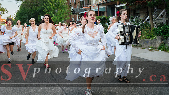 Porch View Dance with the Wedding Brigade