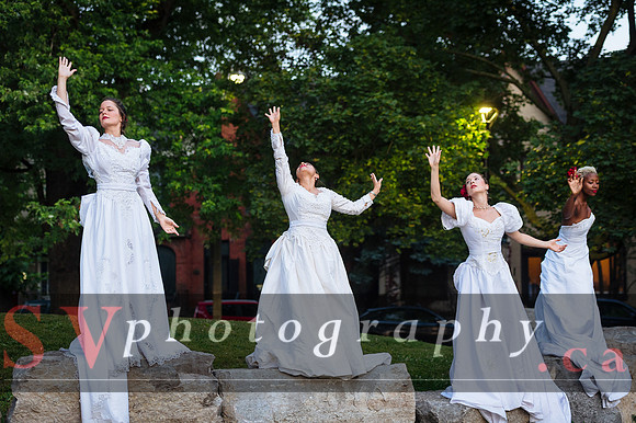 Porch View Dance with the Wedding Brigade